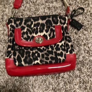 Coach leopard print purse
